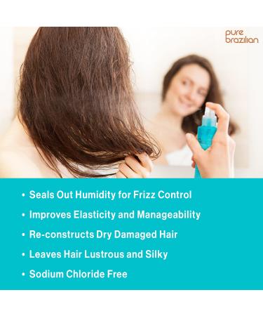 PURE BRAZILIAN Keratin Enriched Leave-in Conditioner for Strong & Nourished Hair (6.78oz / 200ml) - Buy Online on GoSupps.com