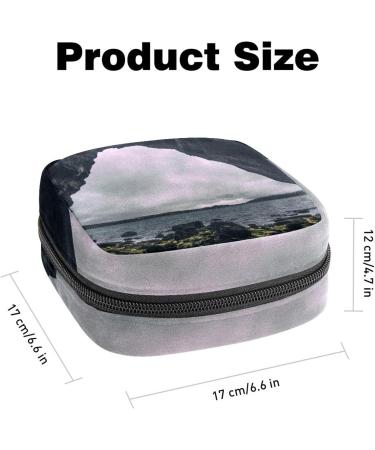 Menstruation Bag with Zipper | Women's Napkin & Tampon Tote - Icelandic Cave Design - Buy Online on GoSupps.com
