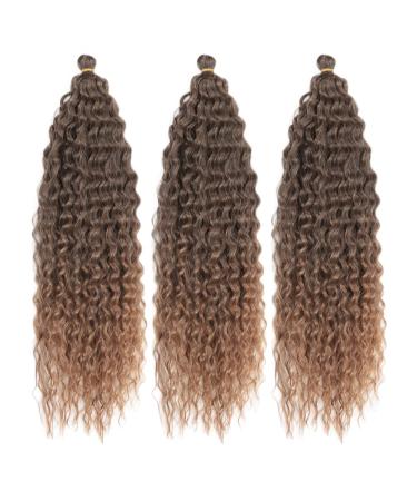 Deep Twist Crochet Hair Bundles - 26 Inch Synthetic Kinky Curl Extensions - Ombre Waterwell Twist Braids T27# - 3 Packs for Stunning Hairstyles - Buy Online on GoSupps.com