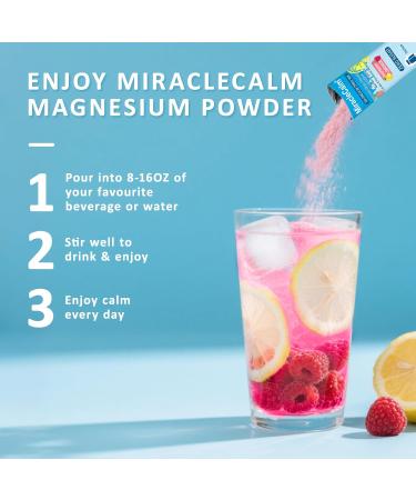 MiracleCalm Drink Mix Powder Calm Magnesium Calcium Supplement Cortisol Drink Powdered for Sleep Relaxed & Focus with Easily Absorbed L-Theanine Vitamin D3 Ashwagandha Sugar Free (20 Packs) 3.14 Ounce (Pack of 1) - Buy Online on GoSupps.com