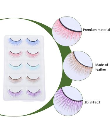 FRCOLOR 15 Pairs Colored False Eyelashes Dense Fake Eyelash Vivid Eyelashes Soft Natural False Eyelashes Thick Man-made Fiber False Eyelashes Artificial Fiber 3d European and American - Buy Online on GoSupps.com