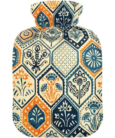 NAANLE Ethno-Patchwork Hot Water Bottle - 1L for Pain Relief & Therapy | Warm & Cool Comfort for Bed Hands & Feet - Buy Online on GoSupps.com