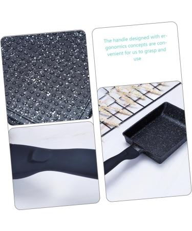 HOMSFOU 3pcs Omelet Pan Cooking Pan Skillet Egg Cooker Pan Tamagoyaki Sandwich Toaster Maker Nonstick Frying Pan Steak Frying Pan Aluminum Alloy + Square Pan Grill Plate 36.5x15cmx3pcs Blackx3pcs - Buy Online on GoSupps.com