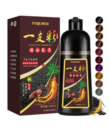 Purple Hair Dye Shampoo 3 in 1 for Men Women Natural Hair Color Shampoo for 100% Gray Coverage Hair Colors in 10-15 mins Shampoo Para Canas Brown Hair Dye 16.9 Fl Oz (Purple)