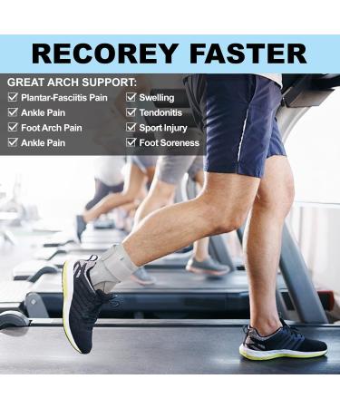 Ankle Support Brace XL - Side Stabilizers, Cross Fixing Belt - Sports Injury Recovery, Ankle Sprain Relief - Grey XL - Buy Online on GoSupps.com