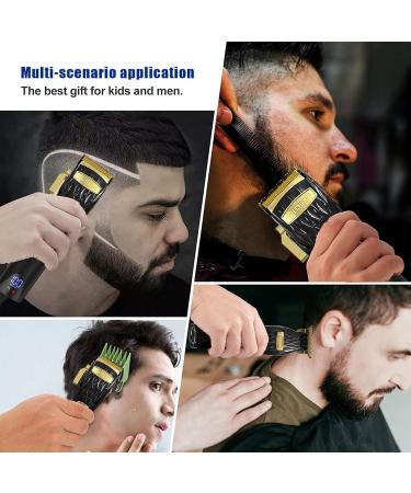 BESTBOMG Hair Clippers Men Professional Beard Trimmer with Rechargeable Base 5 Speed Cordless Electric Grooming Kits 6000RPM with LED Display and 2500mAh/2000mAh Built-in Battery - Buy Online on GoSupps.com