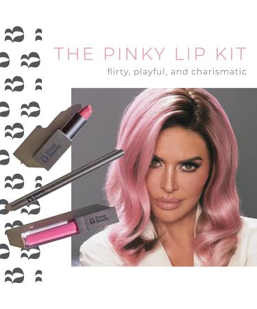 Rinna Beauty Icon Lip Kit - Pinky - All-in-one Lip Kit with Lipstick, Lip Gloss, and Lip Liner - Candy Pink Vegan Formula for Long-lasting, Anti-aging, Moisturizing, and Cruelty-Free Results - Buy Online on GoSupps.com