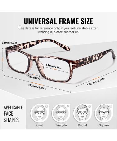Gaoye 5-Pack Reading Glasses Blue Light Blocking Spring Hinge Readers for Women Men Anti Glare Filter Lightweight Eyeglasses A1-5 Pack Mix Color 2.0 x - Buy Online on GoSupps.com