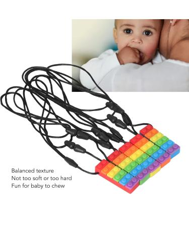 5PCS BPA-Free Baby Teeth Toys - Silicone Rainbow Building Blocks & Chewing Rings for Teething Relief - Buy Online on GoSupps.com