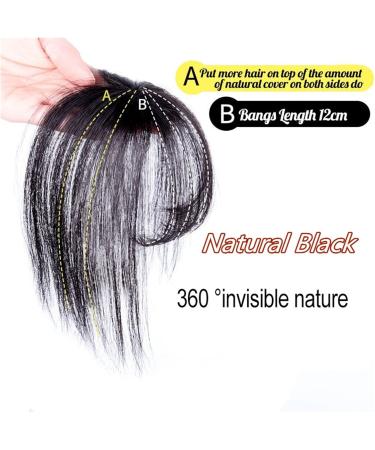 Bangs Hair Clip In 3D Air Bangs Natural Looking Hair Bangs For Women Girls Two Piece Clip On Fringe Hair Extensions Part Wig Hair Extensions(Natural black) 8inches Natural black - Buy Online on GoSupps.com