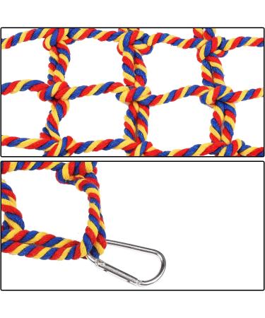 Bohue 2Pcs Colorful Woven Climbing Net Pet Hammock Netting Toy Hanging Hammock Net with 4 Hooks Small Animal Supplies Rope Ladder for Parrot Bird Hamster Squirrel - Buy Online on GoSupps.com