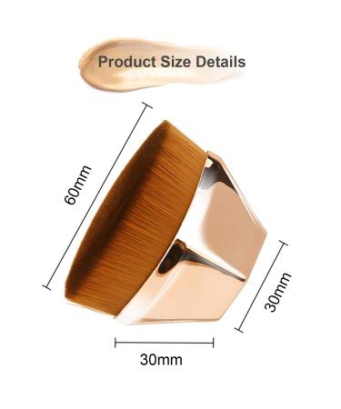 Endoto Foundation Brush Set - 2 Piece Kabuki Flat Top Face & Blush Brush for Liquid Cream Concealer - Premium Quality (Rose) - Buy Online on GoSupps.com