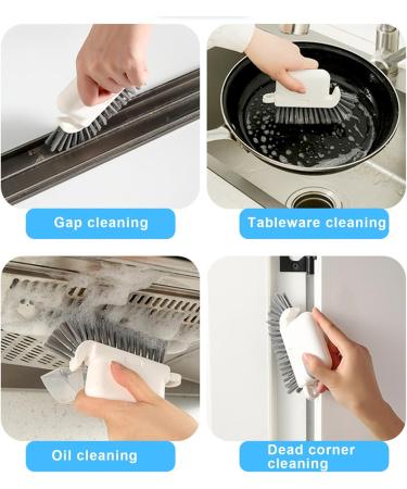 Crevice Cleaning Brush Hard Bristle Shower Cleaning Brush 3-in-1 Window Cleaning Brush with Detachable Scrapper Cleans Dead Corners Multi-Purpose Cleaning Brush for Window Sill Stove Sink - Buy Online on GoSupps.com