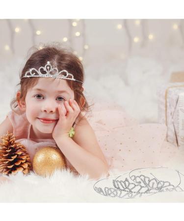 Girls Princess Tiara Crown Set - 8 Piece Rhinestone Headband for Wedding and Birthday Party (Vintage Style Alloy) - Buy Online on GoSupps.com