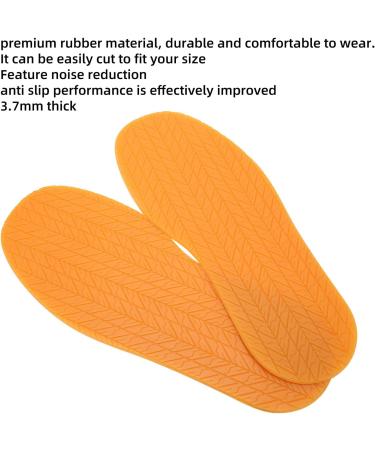 Full Soles Rubber Replacement - Anti Slip Shoe Repair DIY Supplies | Premium Yellow Rubber Soles - Easily Cut to Fit (1 Pair - Buy Online on GoSupps.com