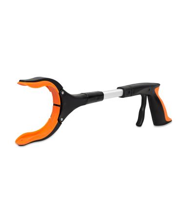 BirdRock Home Short Grabber Pick Up Tool - 19 Inch - Light Weight Aluminum Design - Reaching Aid - Articulating Rubber Head - Rubber Grip