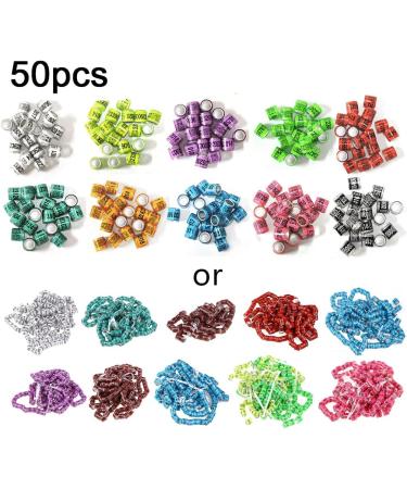 Christol Pigeon Feet 50 Pieces | Colorful T rkiye Leg Tapes for Birds | 8mm Poultry Plastic Clips - Buy Online on GoSupps.com