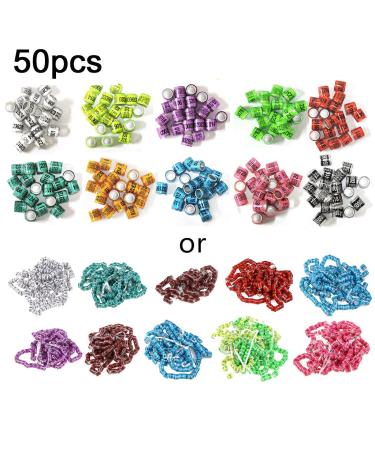 Christol pigeon feet 50 pieces of chicken bone rings Colorful T rkiye identifies leg tapes poultry plastic leg tapes clip for pigeons birds id 8 mm
