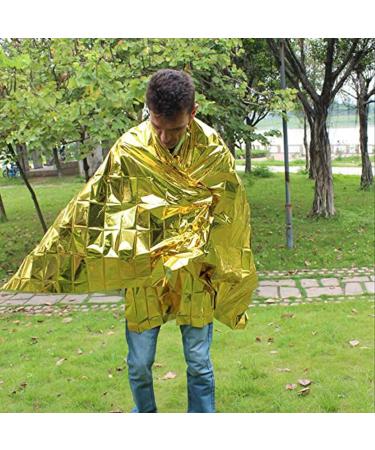 Multifunctional Rescue Blanket - Waterproof & Windproof Thermal Blanket for Hiking Camping & Skiing | Gold & Silver 160x210cm - Buy Online on GoSupps.com