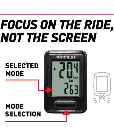 CAT EYE Velo 9 Wired Bike Computer - US Seller Warranty | Buy with Confidence - Buy Online on GoSupps.com