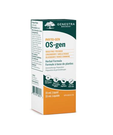 Genestra Brands - Osteo-gen - Mugo Pine Lingonberry and Blackberry Herbal Supplement - 15 ml Liquid
