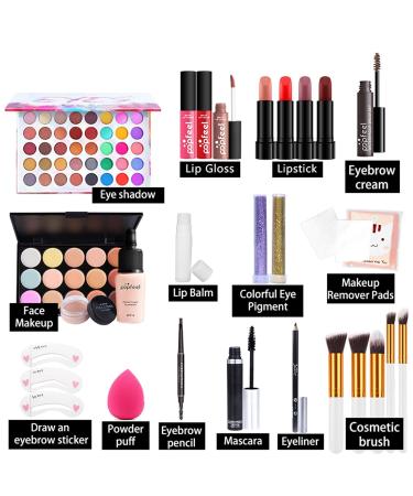 Chseeo Make-Up Gift Set | Elegant Cosmetics Palette for Face Eyes & Lips | Perfect Birthday Present - Buy Online on GoSupps.com