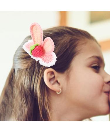 Holibanna Handmade Crochet Hair Accessories Bunny Ear Hair Clip Woolen Knitting Hair Clip Girls Hair Accessory Woolen Knitting Hair Clamp Barrettes Bunny Rabbit Ears Theme Hair Clips - Buy Online on GoSupps.com