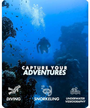 Movo GB-U80 Underwater Diving Rig XL - GoPro & Osmo Action Scuba Accessory | Large Yellow - Buy Online on GoSupps.com