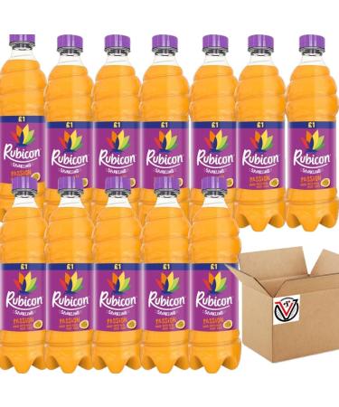 12 x Rubiconn Sparkling Passion Fruit Juice Drink 500ml PMP 1 - Sparkling Passion Fruit Juice Soft Drink with Sugar and Sweetener - Buy Online on GoSupps.com
