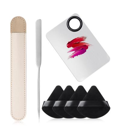7-in-1 Makeup Spatula Korean and Powder Puff Set - Etercycle Professional Cosmetic Palette with Triangle Puff for Eye Shadow  Eyelashes  Body Loose Powder - Wet and Dry Makeup Tool 1 Spatula+1 Rectangle Palette+ 4 Powder... - Buy Online on GoSupps.com