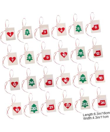 KONTONTY Calendar Bags 1 Set Countdown Calendar Bag Christmas Garland Christmas Advent Calendar Number Bag Wrapper - Buy Online on GoSupps.com
