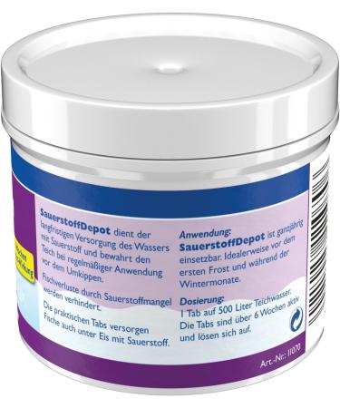 S ll 80518 Oxygen Depot Tabs - 100g (10 Tabs) for Pond Care - 6-Week Effect for Up to 5 000 Liters - International Shipping Available - Buy Online on GoSupps.com