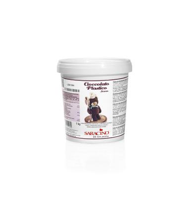Saracino Modelling Chocolate Dark For Decorating and Modelling 1 Kg Made In Italy Brown