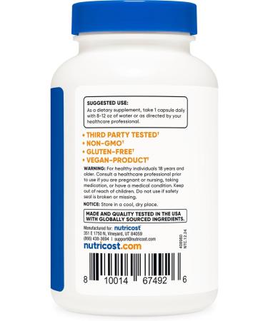 Nutricost Mushroom Complex Supplement 120 Capsules - 10 Mushroom Blend (with Reishi Maitake Shiitake Lion's Mane and More) - Non-GMO and Gluten Free 120 Count (Pack of 1) - Buy Online on GoSupps.com