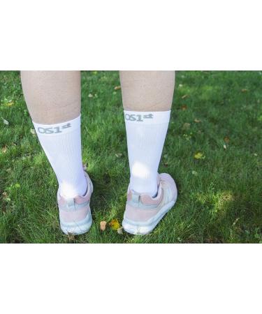OrthoSleeve Diabetic & Neuropathy Non-Binding Wellness Socks - WC4 | Improves Circulation | Helps with Edema | 3 Pairs, White Crew, Size Medium - Buy Online on GoSupps.com