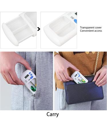Smart Electric Tablet Organizer with Alarm & Intelligent Dispenser | Portable Automatic 2-Grid Design for Home Use - Buy Online on GoSupps.com