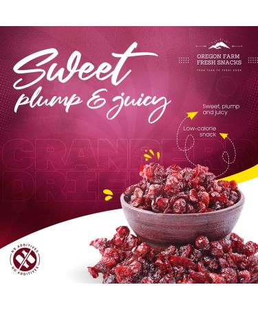 Oregon Coast Cranberries - Sweet & Juicy Dried Cranberry Snack - 2lb Pack - Versatile for Salads, Breads, Oatmeal & Muffins - Buy Online on GoSupps.com