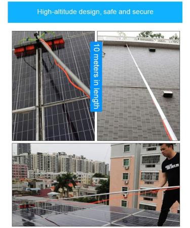 photovoltaic cleaner window cleaning pole 4M-12MExtension Pole Squeegee Window Washer Combo Telespole for Window Cleaning Pole Water Brush Extendable Cleaner Conservatory Roof/6M 35cm Brush Head 8M/27FT - Buy Online on GoSupps.com