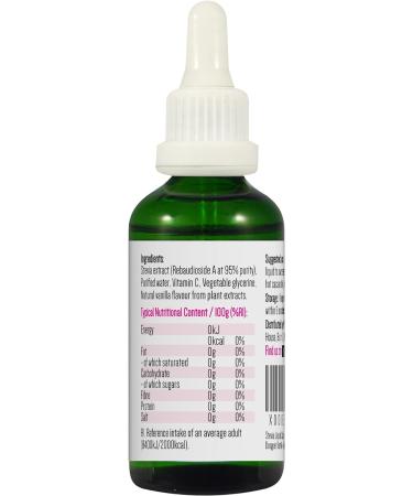 PINK SUN Stevia Liquid Sweetener Drops 50ml Vanilla Flavoured (or Caramel Coconut Strawberry Unflavoured) Natural Sugar Alternative Replacement Low Carb Zero Calories Glass Alcohol Free - Buy Online on GoSupps.com