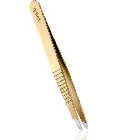 Rubis Gold-Plated Stainless Steel Tweezers | Professional Eyebrow Plucking - ProGrip Gold - Buy Online on GoSupps.com