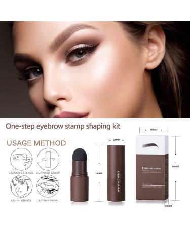 Eyebrow Stamp Kit Eyebrow Stamp Eyebrow Shaping Makeup Kit for Women Girls Durable and Waterproof Eyebrow Stamp Stencils Kit (Dark Brown) - Buy Online on GoSupps.com