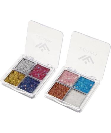 Beavorty 4 Pcs Glitter Eye Makeup Eye Shadows Eyeshadow Palette Eyeshadow Glitter Sequins Eye Shadow Palette Assorted Colorx2pcs 6.00X6.00X1.00CMx2pcs - Buy Online on GoSupps.com