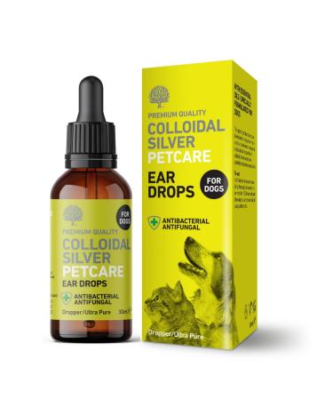 Natures Greatest Secret Antibacterial Ear Drops for Dogs Soothes Cleans & Protects with Colloidal Silver & Essential Oils 30ml Single - Buy Online on GoSupps.com