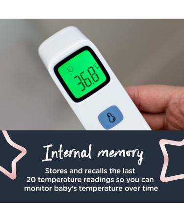 Tommee Tippee NoTouch Infrared Forehead Digital Thermometer for Newborn Baby | 1 Second Instant Readings in C or F - Buy Online on GoSupps.com