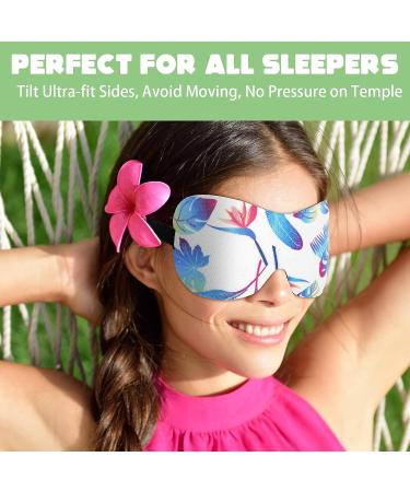 Hercicy 6 Pcs Hawaiian Floral 3D Contoured Sleep Mask - Adjustable Straps, Soft Blindfold Cover for Men, Women - Perfect for Sleeping, Travel, Yoga - Buy Online on GoSupps.com