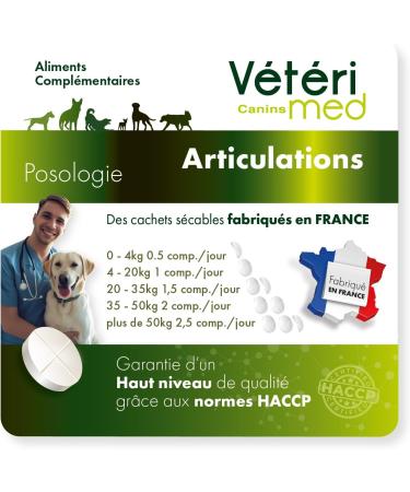 V t rimed ARTICULATIONS 30 tablets Action Against Arthritis in Dogs Natural Anti-inflammatory made in France - Buy Online on GoSupps.com
