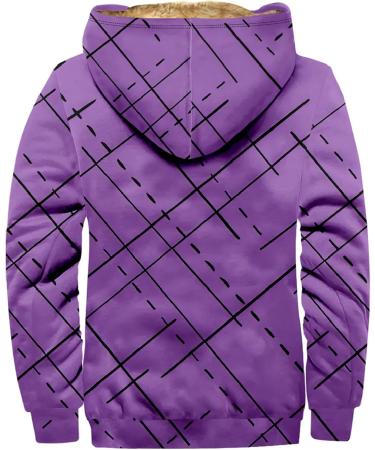 Hanxiulin Oversized Men s Fleece Jacket - Warm Long-Sleeved Stand-Up Collar Winter Coat - 4XL Purple Premium Bomber Jacket - Buy Online on GoSupps.com