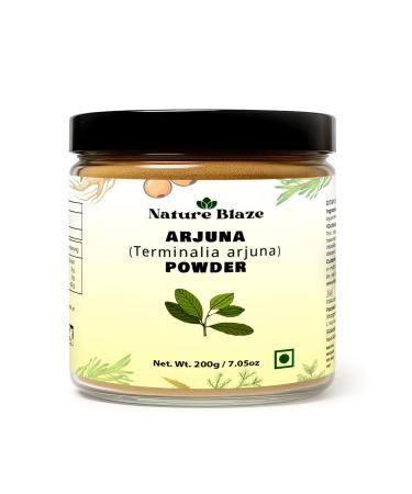 Nature Blaze Arjuna Powder | Terminalia Arjuna | Finely Ground Botanical Powder | No Additives Preservatives or Fillers | Traditional Ingredient Jar Pack | 200Gm / 7.0 Oz