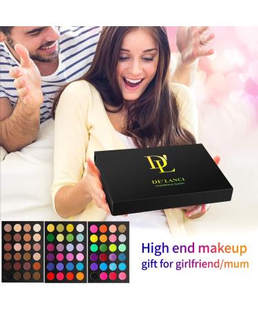 DE'LANCI 72 Colors Eyeshadow Palette - Nude Earth Tones, Matte Shimmer & Neon Glitter - Long Lasting & Blendable Rainbow Eye Shadow Palette - Buy Online on GoSupps.com