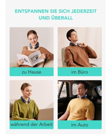 SKG G7Pro Foldable Neck Massager - Wireless 9D Vibration Pain Relief Device with Warmth | Portable Electric Massage Gift for Men & Women - Buy Online on GoSupps.com